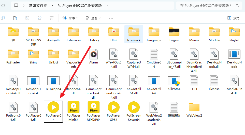 运行PotPlayer64.exe